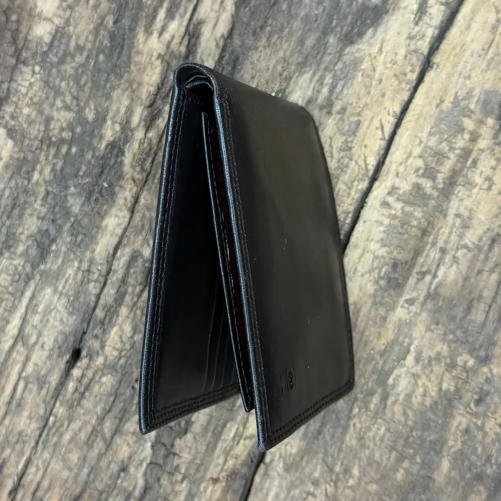 Etienne Aigner Mens Brown Genuine Leather Bifold Wallet Excellent Vintage